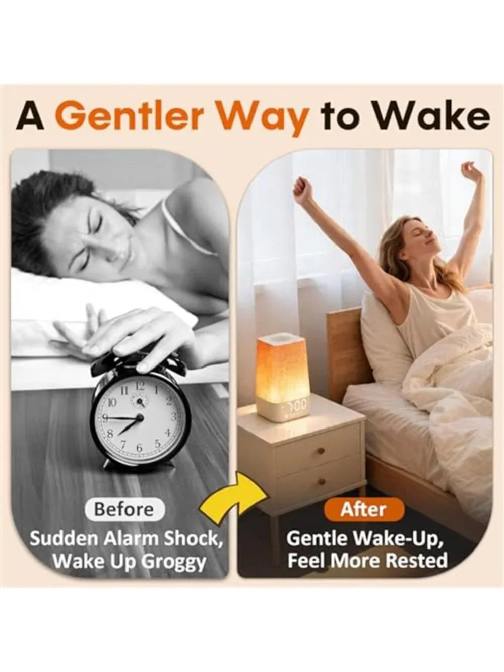 Sunrise Alarm Clock Wake Up Light Sleep Sounds Digital Bedroom Bedside Clock